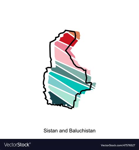 File map of sistan and baluchistan iran regions Vector Image