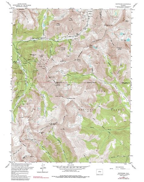 Montezuma topographic map, CO - USGS Topo Quad 39105e7