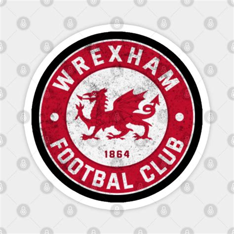 Wrexham Red Dragons Football Team Logo - Wrexham - Magnet | TeePublic