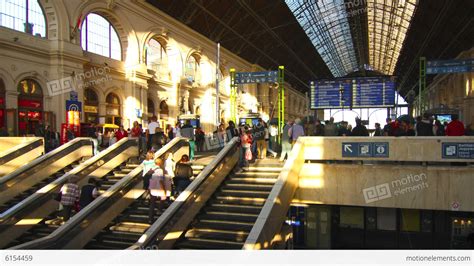 The Keleti Palyaudvar Train Station In Budapest Stock video footage ...