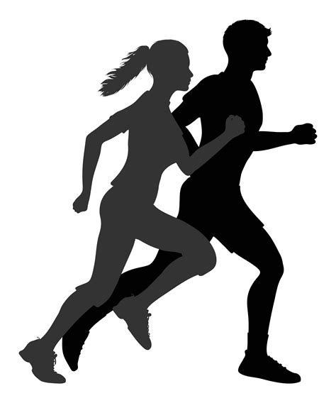 Silhouettes Of Runners Set Vector Background Stock Ve - vrogue.co