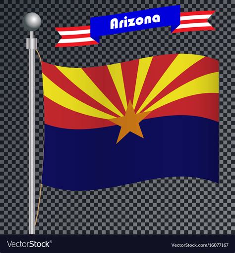 National flag of arizona Royalty Free Vector Image