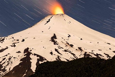 Chile on alert as Villarrica volcano lights up night sky