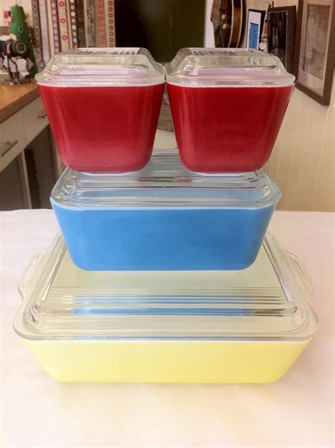 Lost & Found ~ Marblehead, MA: A Perfect Set Of 1950's Pyrex Glass Storage Containers! BOOM! SOLD!