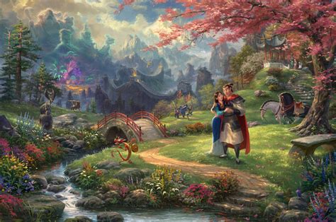 #mulan | Disney paintings, Thomas kinkade disney, Thomas kinkade