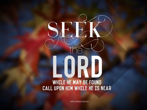 Seek The Lord - The Word Shared