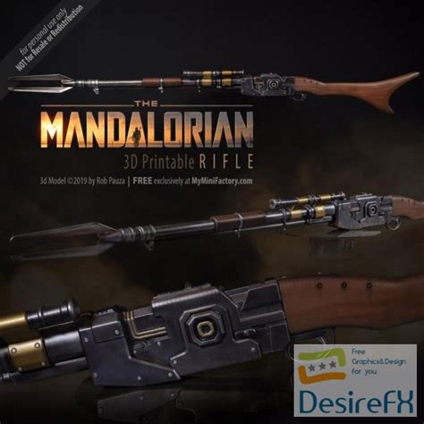 Download Mandalorian Rifle 3D Print - DesireFX.COM