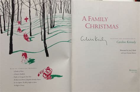 Caroline Kennedy | Autographed book, Caroline kennedy, Family christmas