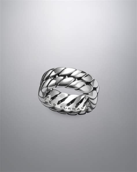 David Yurman Curb Chain Band Ring in Silver for Men (11) | Lyst