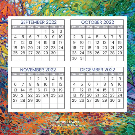 2023 Wall Calendar - Autumn Leaves