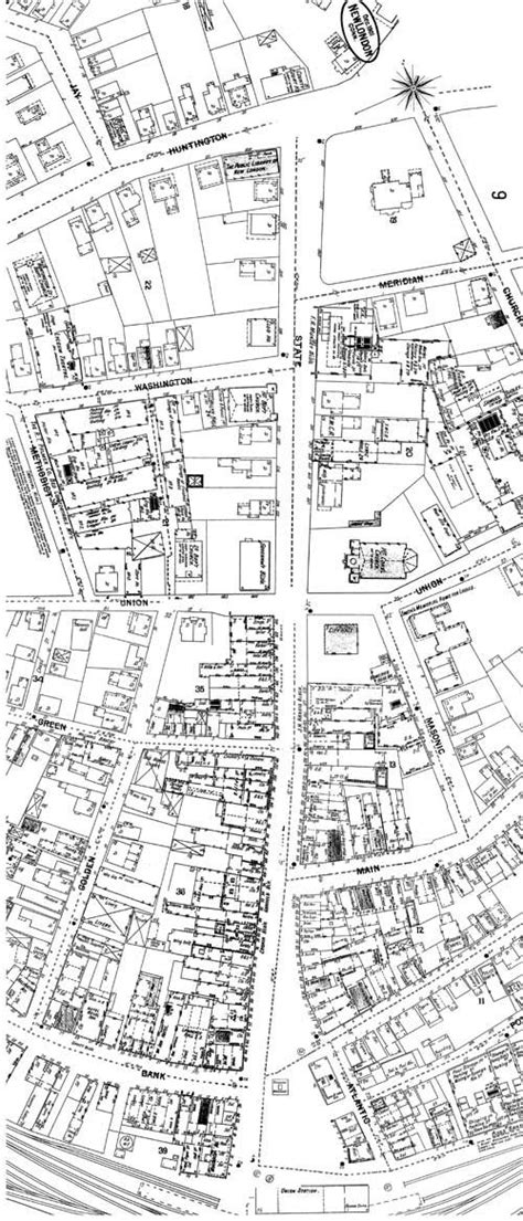 1901 Map of State Street New London CT | New london connecticut, State ...