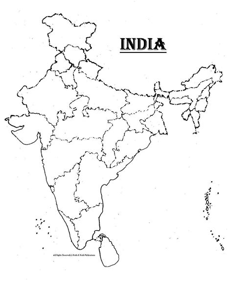 Outline Map Of Political India With Map India Printable, india map ...