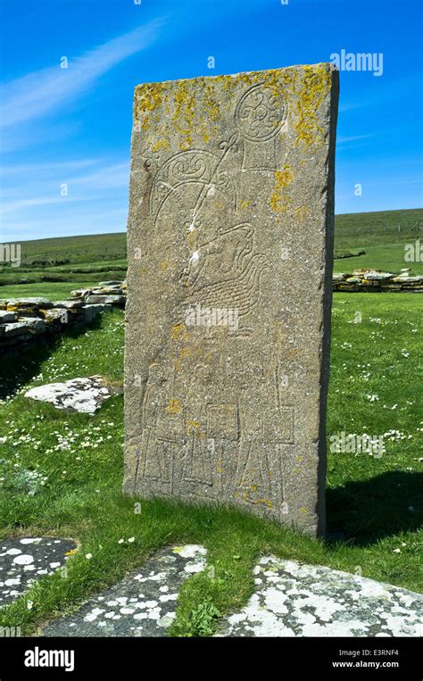 dh Brough of Birsay BIRSAY ORKNEY Pictish art carving Birsay symbol stone replica stones ...