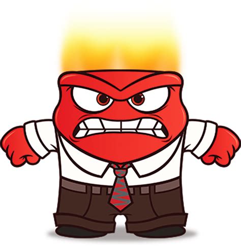 #3005 Inside Out Anger Clip Art , Height 8 cm, decal sticker - DecalStar.com | Art, Clip art ...