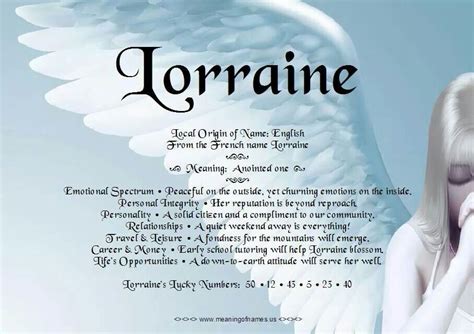 The meaning of "Lorraine" | Names with meaning, Meaning of my name, Names