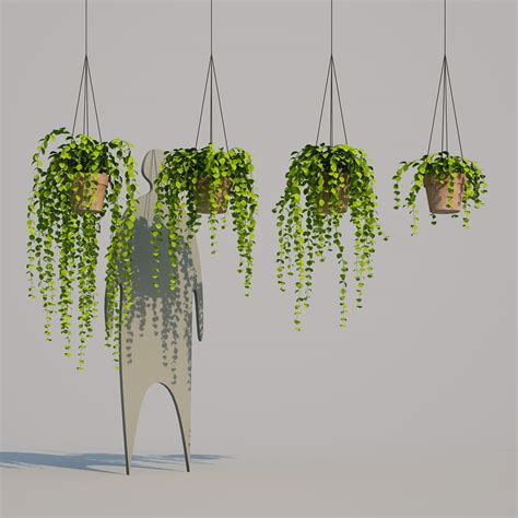 Hanging plants 4 3D Model $29 - .fbx .max .obj .unknown - Free3D