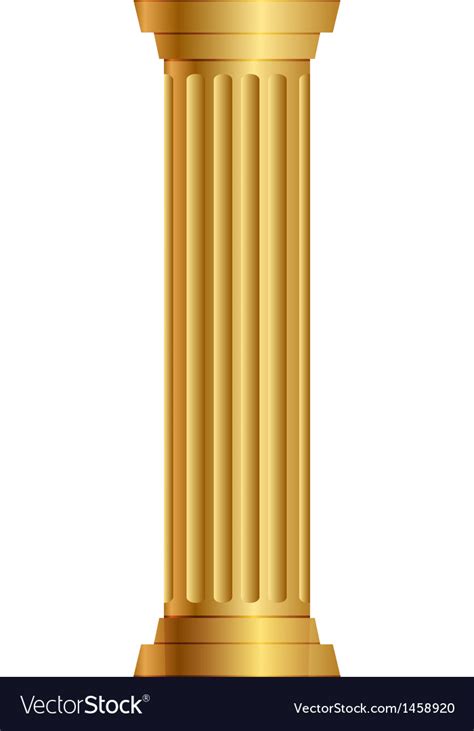 Gold column Royalty Free Vector Image - VectorStock