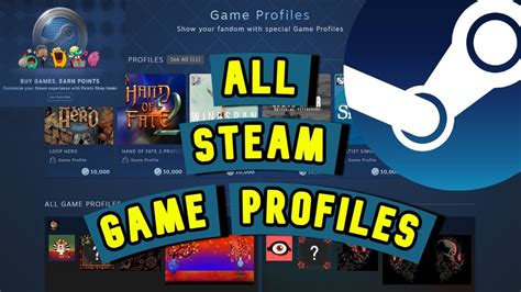 All Steam Game Profiles in One Video + Steam Points Shop Special Game ...