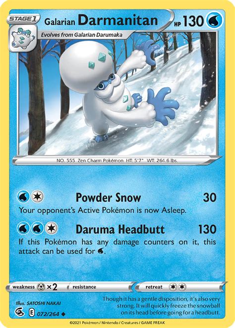 Galarian Darmanitan · Fusion Strike (FST) #072 ‹ PkmnCards