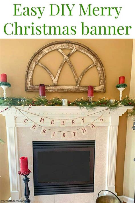 A DIY Christmas banner: An easy Christmas craft - Green With Decor