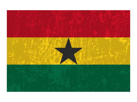 Ghana grunge flag, official colors and proportion. Vector illustration ...