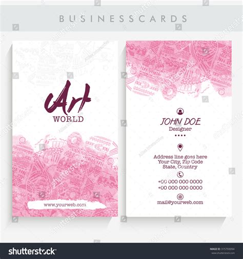 Creative Vertical Business Card Visiting Card: เวกเตอร์สต็อก (ปลอดค่า ...