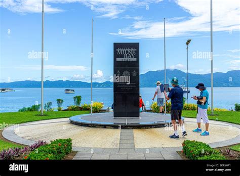 War Memorial commemorating the Battle of Milne Bay 1942, Alotau, Milne ...