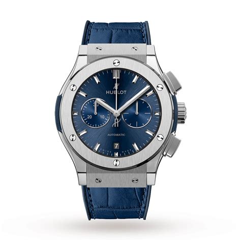 Hublot Classic Fusion Blue Chronograph Titanium Mens 42mm Automatic Watch | Luxury Watches ...