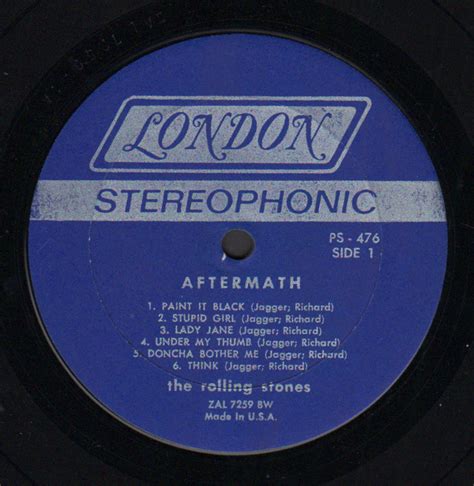 Aftermath - Original 1966 US London label 11-track Stereo LP - Dark ...