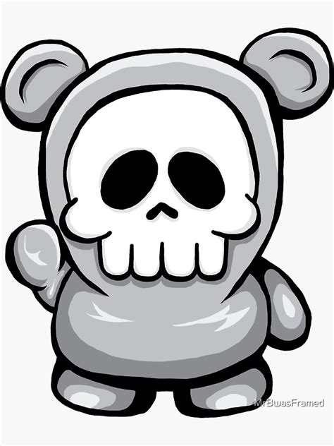 "Death Bear" Sticker by MrBwasFramed | Redbubble