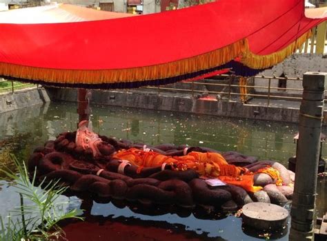 Sleeping Vishnu Statue in Budhanilkantha, Nepal