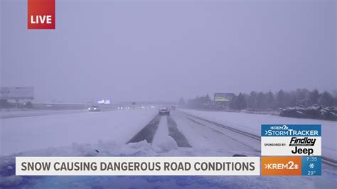 A look at road conditions on I-90 heading eastbound toward Spokane | krem.com