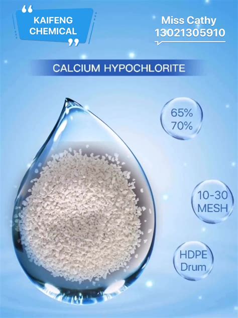 Calcium Hypochlorite 65,70 Granular For Water Disinfection - Buy Calcium Hypochlorite 65,Calcium ...