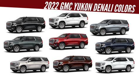 2022 GMC Yukon Denali SUV - All Color Options - Images | AUTOBICS