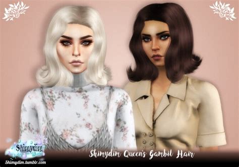 Queen's Gambit Hair at Shimydim Sims » Sims 4 Updates