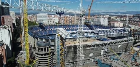 Construction progress of Real Madrid’s Santiago Bernabeu Stadium ...