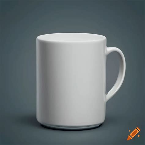 A blank white coffee cup mug mockup on Craiyon