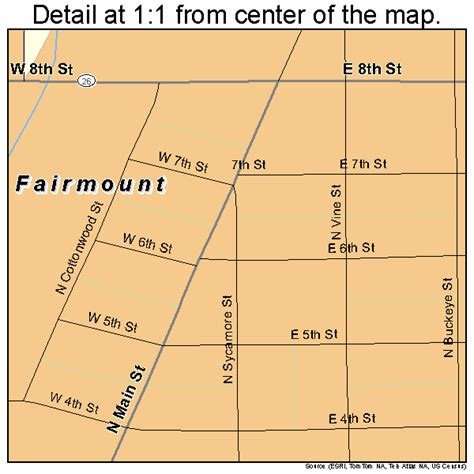 Fairmount Indiana Street Map 1822432