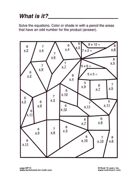 Maths Colouring Worksheets Ks3 - Mary Pettiford's Multiplication Worksheets