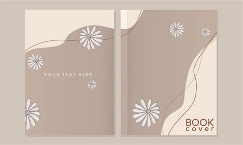 Premium Vector | Notebook Cover page set. Templates with aesthetic boho ...