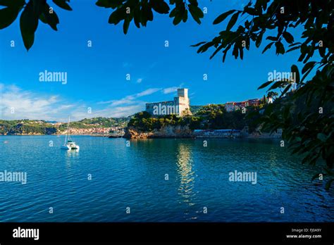 beautiful lerici castle view in the summer Stock Photo - Alamy