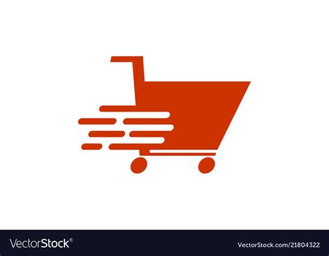 Shopping cart logo design Royalty Free Vector Image