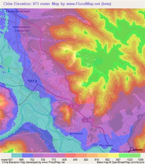 Elevation of Chita,Russia Elevation Map, Topography, Contour