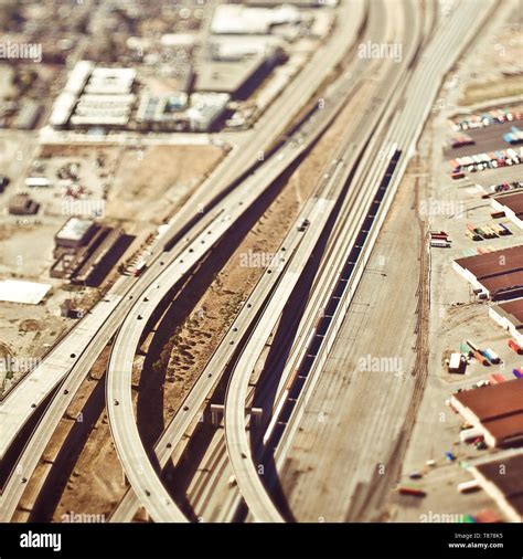 Aerial View of Industrial Area Stock Photo - Alamy