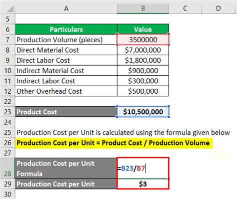 Product Costing Template Excel Free | Classles Democracy