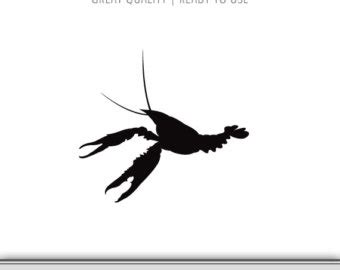 Crawfish Silhouette Cliparts: A Collection of Simplified Illustrations ...