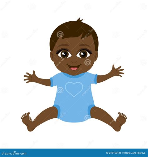 Cute Black Baby Boy With Blue Eyes