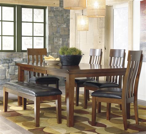 Signature Design by Ashley Ralene Casual 6-Piece Dining Set with Butterfly Extension Leaf ...
