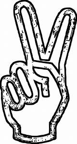 Hand Peace Sign Coloring Age  Wecoloringpagecom sketch template
