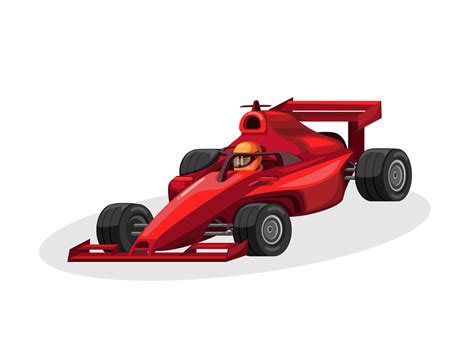 formula one driver and racing car with halo aka head guard in red color ...